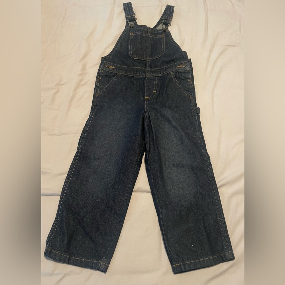 Wrangler Dark Blue Denim Kids Overall Size 4T NWT